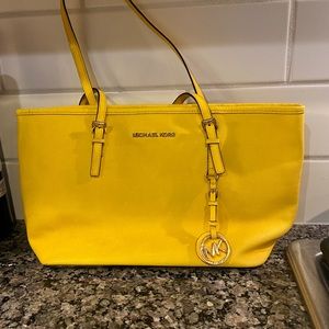 Yellow Michael Kors tote
